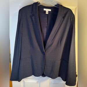Chico’s Women’s Blue & White Dot Blazer/Jacket ~ Size 3